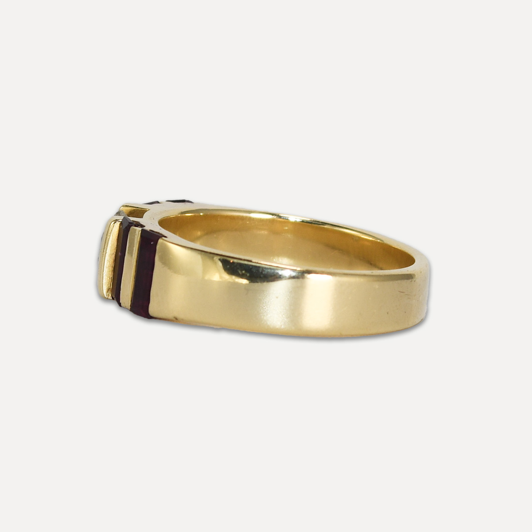 14K Yellow Gold Ruby & Diamond Ring 0.90ct - Image 4