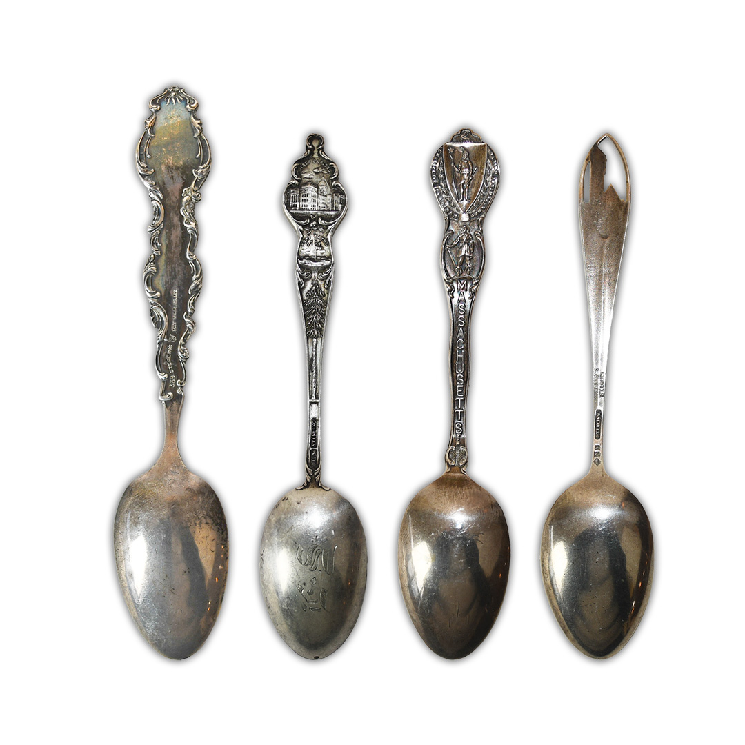 Set of (4) Major U.S. Cities Sterling Silver Souvenir Spoons 82.5g - Image 2