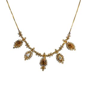 Diamond Necklace in 14K Yellow Gold