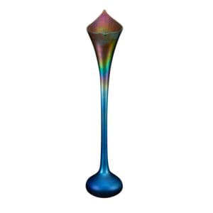 Quezal Iridescent Glass Floriform Vase