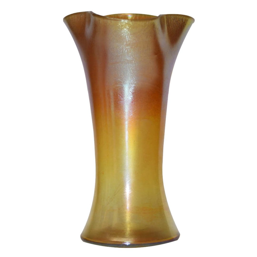Steuben Gold Aurene Widebase Glass Vase