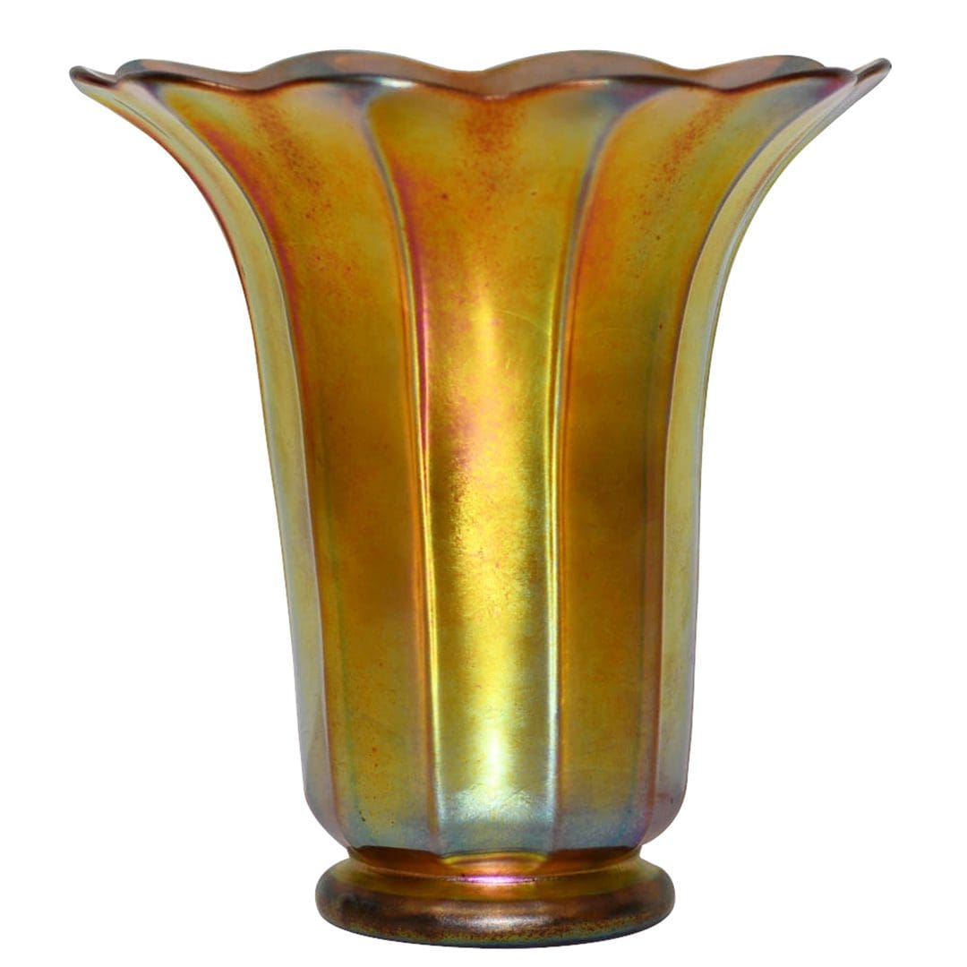 Steuben Gold Aurene Glass Shade Vase