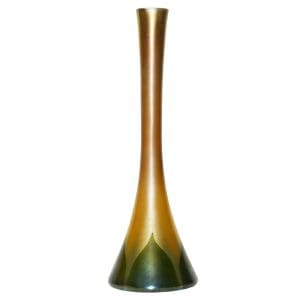 Tiffany Studios Gold Favrile Glass Foliate Vase