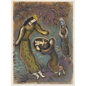 Marc Chagall, Pharaoh's daughter and Moses