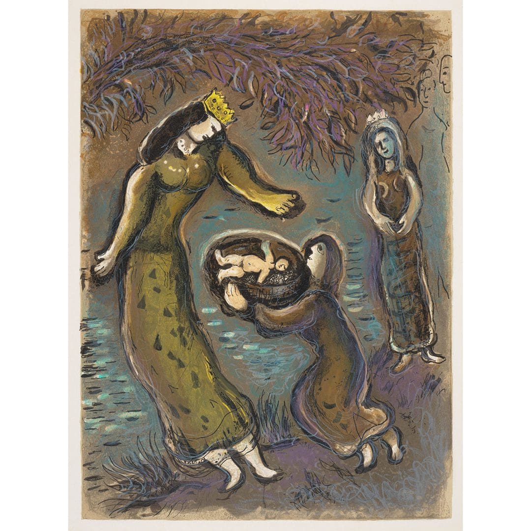Marc Chagall, Pharaoh's daughter and Moses