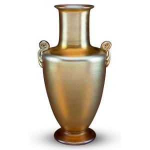 Tiffany Studios Favrile Glass Two-Handled Vase