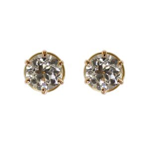 Diamond Stud Earrings in 14K Yellow Gold