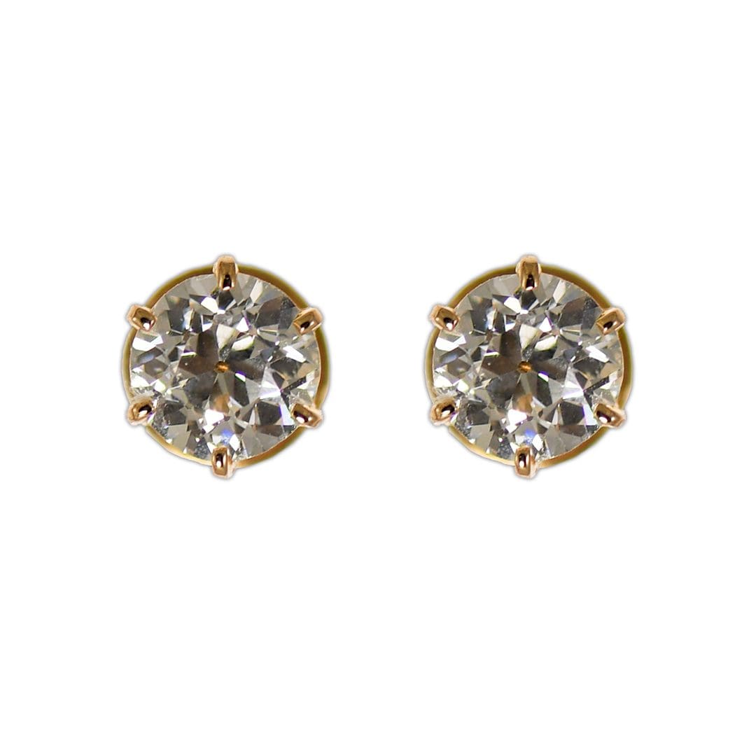 Diamond Stud Earrings in 14K Yellow Gold