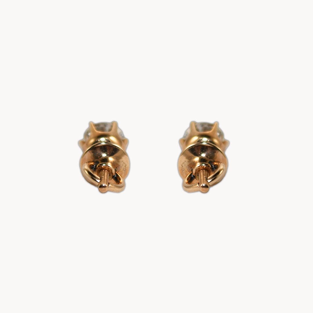 14k Yellow Gold Diamond Stud Earrings 1.00tdw - Image 4