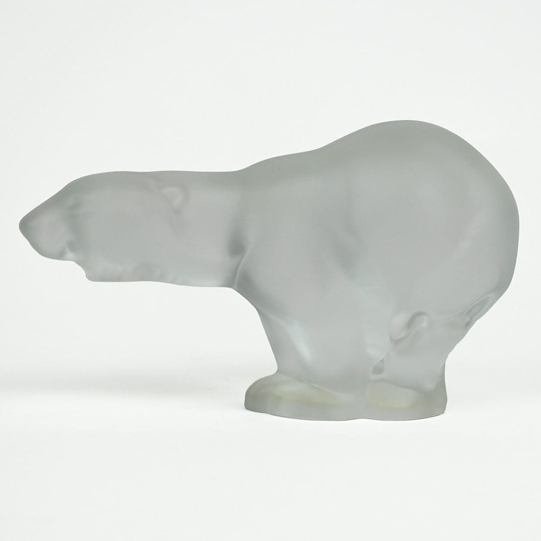 De Sèvres, France Frosted Glass Polar Bear Figurine - Image 2
