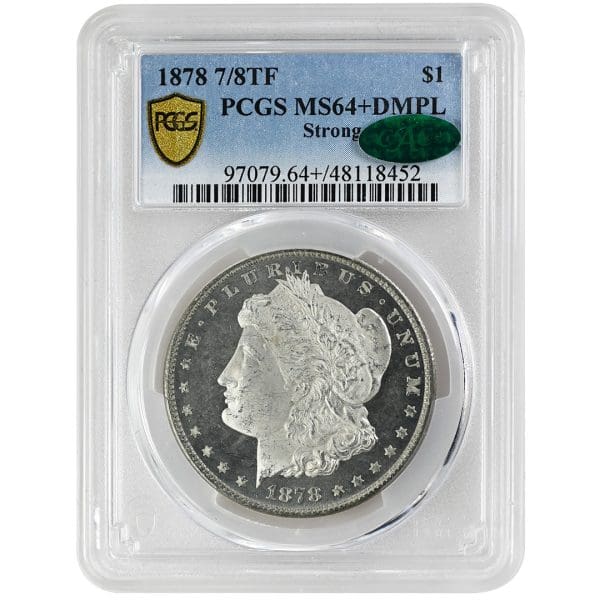 1878 7/8TF $1 Strong, Morgan Dollar, PCGS MS64+DMPL