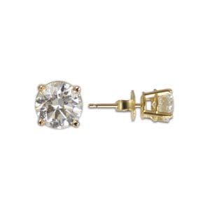 Diamond Stud Earrings in 14K Yellow Gold