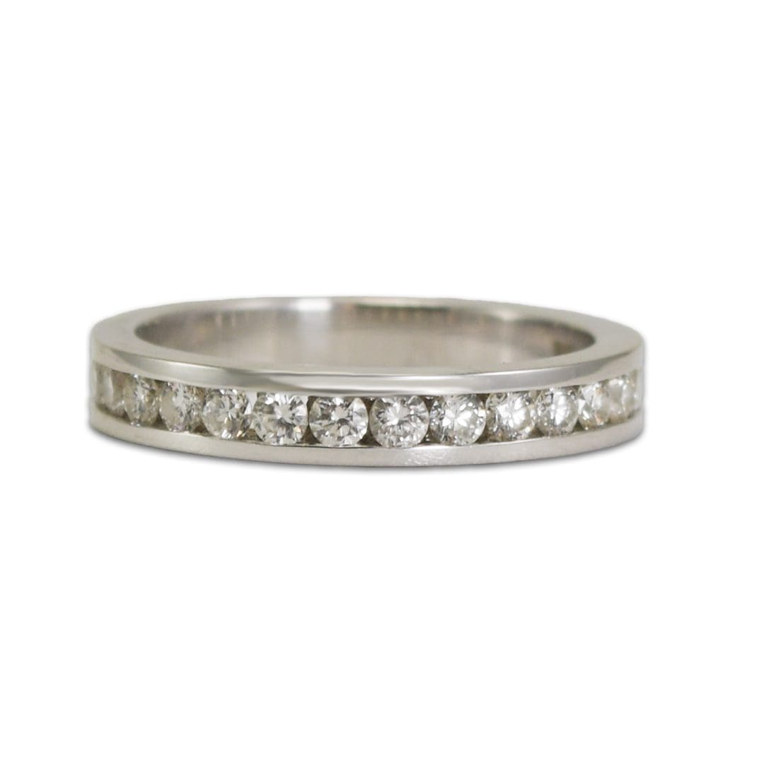 Diamond Band in 18K White Gold