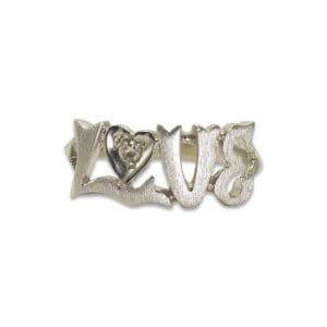 Love Ring in 14K White Gold