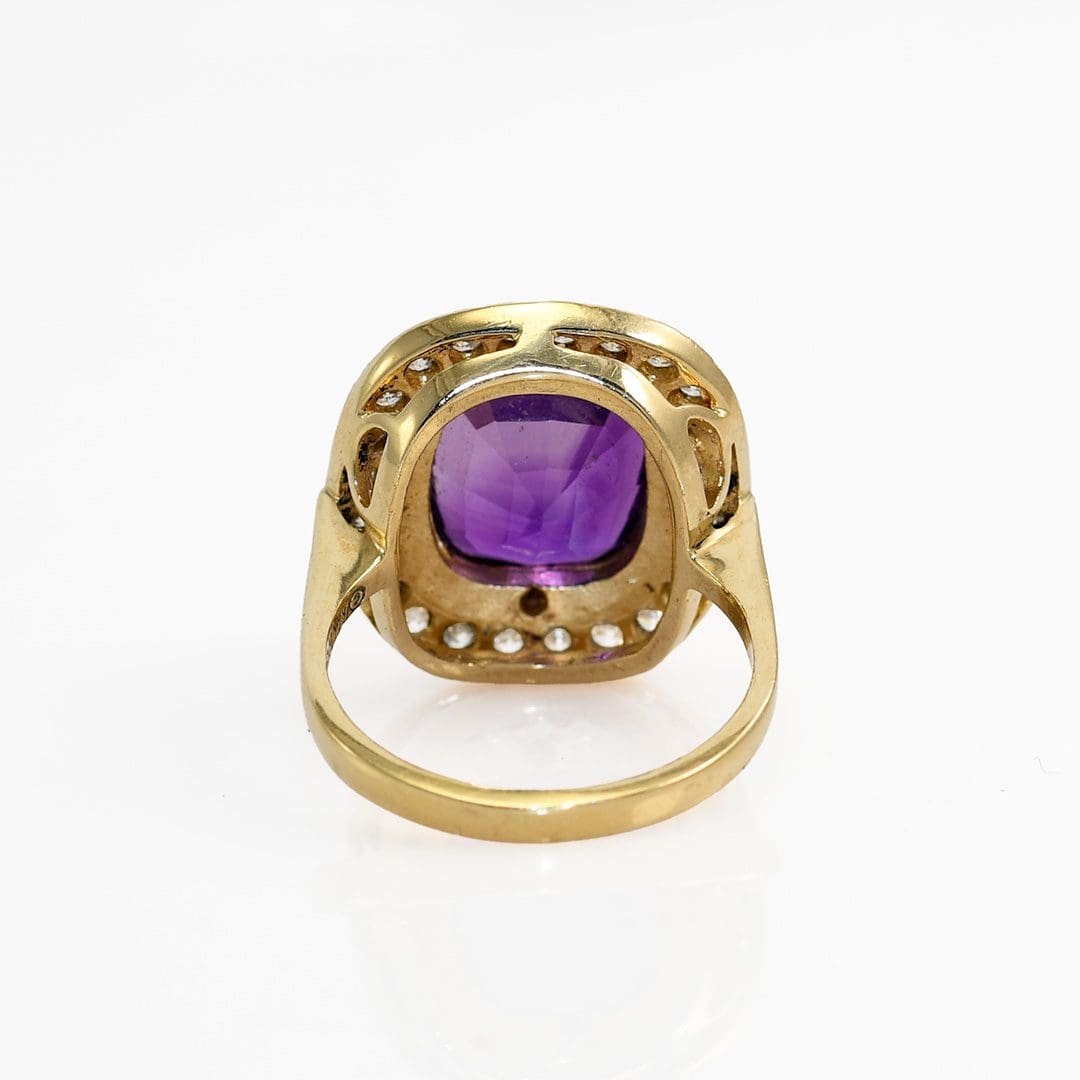 14K Yellow Gold Amethyst Ring, 5.2gr