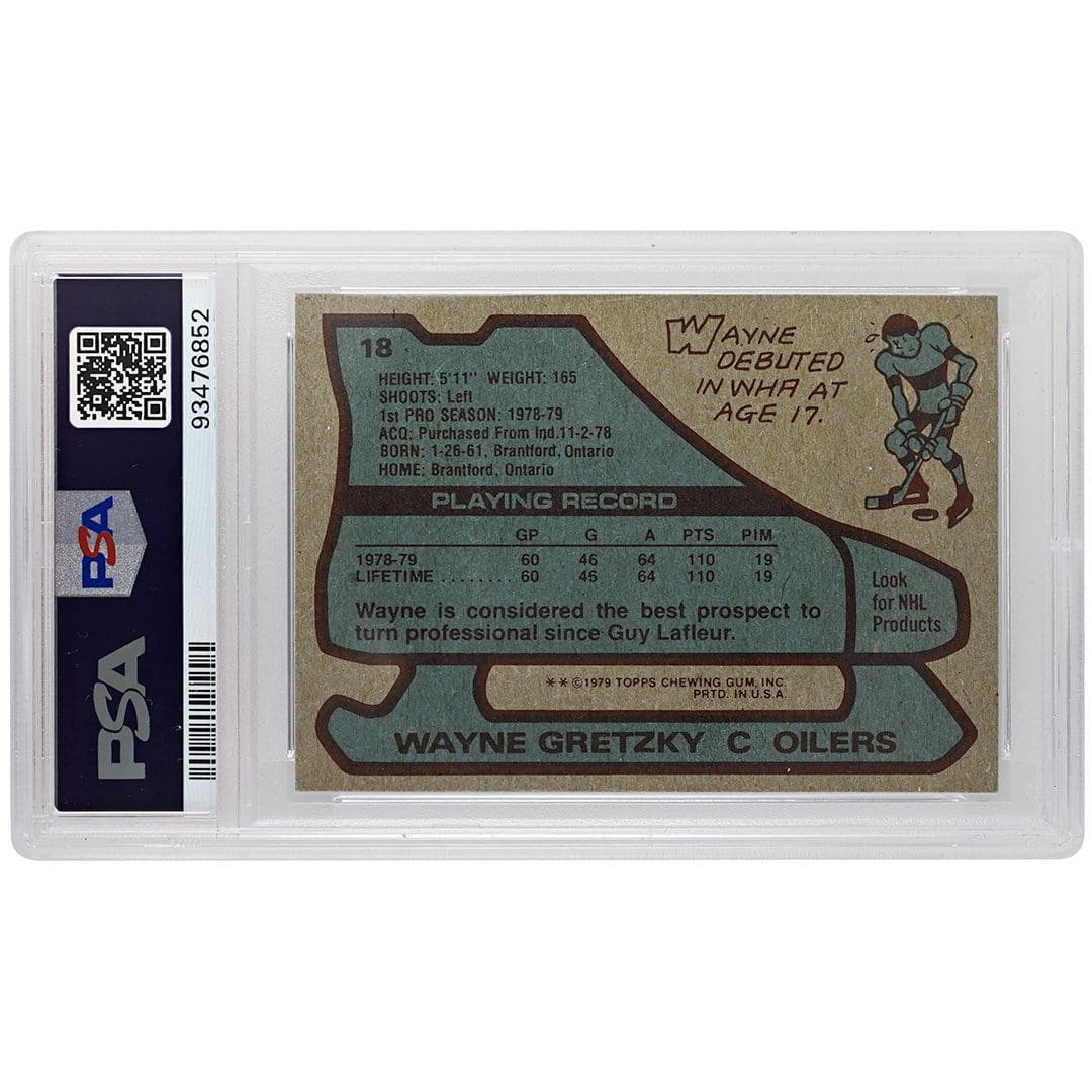 Wayne Gretzky, 1979 Topps, #18 Rookie Card - Tangible