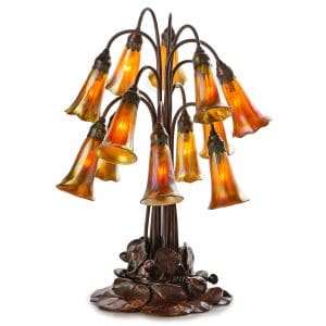 Tiffany Studios Twelve Light Lily Lamp from 1905