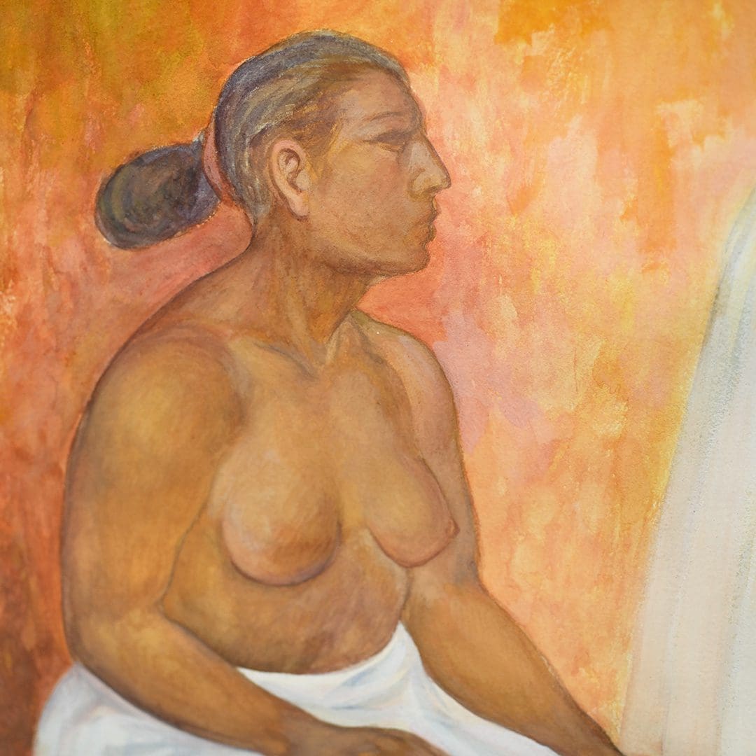 Watercolor Mexican Art Painting by Fernando Castro Pacheco