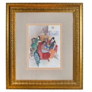 Impressionism, Limited Edition, Living Room Scene Itzchak Tarkay,